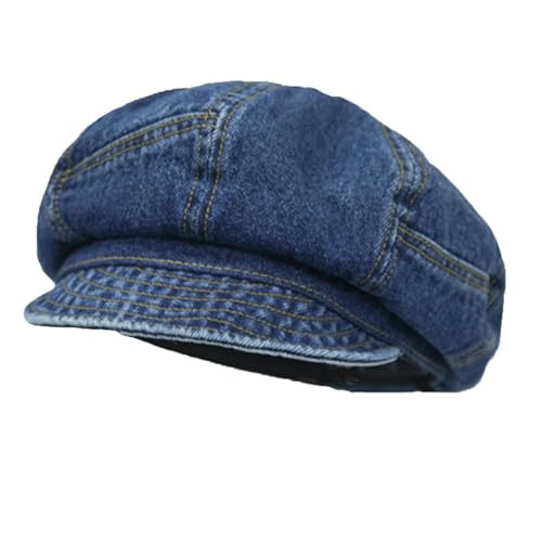 Image of BSYLOO Beret Hat for Women,Denim Baker Hat Newsboy Cabbie Cap Peaky blinder hat for Women Girls