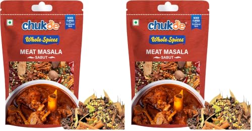 Image of Chukde - Meat Whole | Sabut Masala | Spices Blend for Authentic Indian Curries | Ideal for Lamb, Goat, and Mutton Dishes | Laboratory Tested and Hygienically Packed | 50 Gm (Pack of 4)