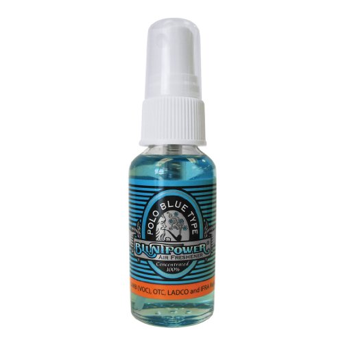 BluntPower 1 Ounce Glass Bottle Oil Based Concentrated Air Freshener and Oil for Burner, Polo Blue