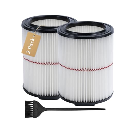 Replacement Filter for Craftsman 9-38754 CMXZVBE38754 Red Stripe General Purpose Wet Dry Vac, Compatible with Craftsman 5/6/8/9/12/14/16/20 Gallon Vacuum, 2 Pack