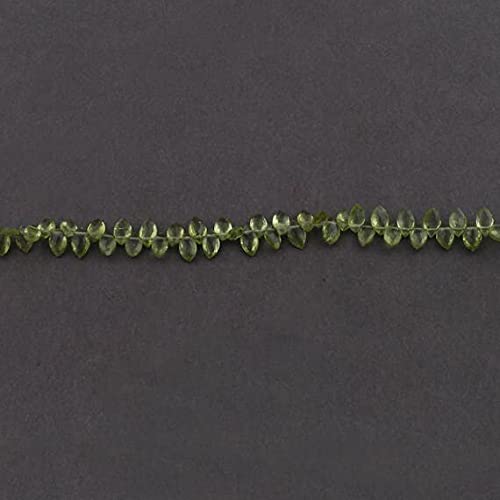 Péridot véritable marquise briolette LKBEADS pour bijou talisman unique
