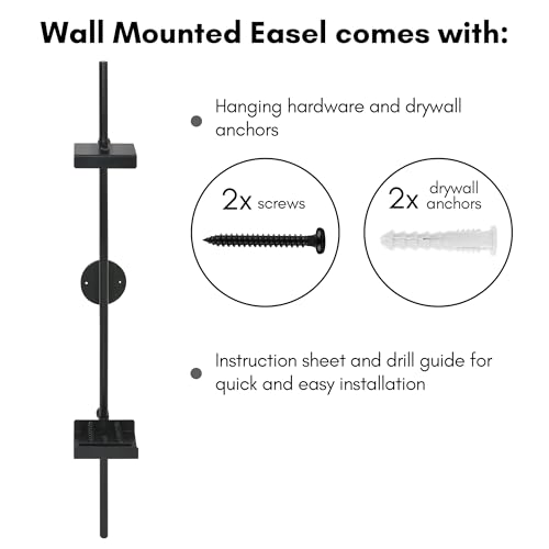 Americanflat 24" Picture Frame Stand - Wall Mounted Frame Stand - Artwork and Photo Easel with Adaptive Clamps for Different Frame Profiles - Ideal for 18x24 Frame - Black by Americanflat - Image 6