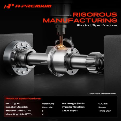 A-Premium Engine Water Pump Compatible with Dodge, Chrysler by A-Premium - Used condition - Image 3