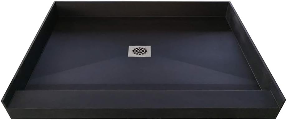 Tileable Shower Base 48"x36" with Integrated Center PVC Drain, Ready for Tile , 36-Inch Depth by 48-Inch Width , SBR4836 Tileable