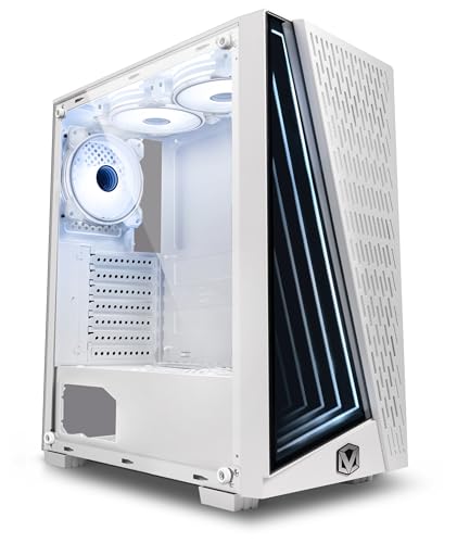 Vibox VTX-2 Boîtier PC de jeu, ventilateurs LED RVB, panneaux en verre trempé, disponible en noir...