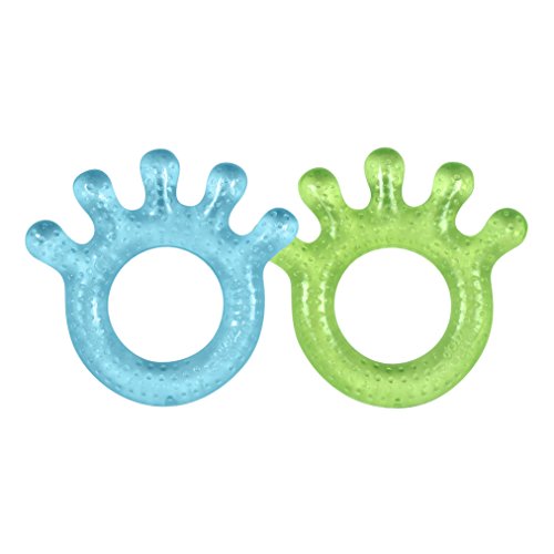 Image of Green Sprouts Cooling Teether (2 Pack) Soothes Gums & Promotes Healthy Oral Development Safer Plastic Filled with Sterilized Water, Chill for Extra Relief, Textured Surface to Massage Gums