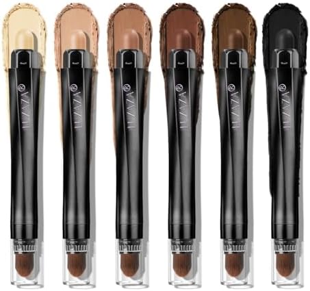 LUXAZA PRO Brown Eyeshadow Stick Makeup 6PCS Set, Neutral Eyeshadow Palette Matte Cream Eye Shadow Eyeliner Brightener Pencil Crayon - BROWN CASHMERE