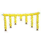 Artificial Marigold Fluffy Flowers Garlands Door Toran Set / Decorative Door Hanging Bandanwar...
