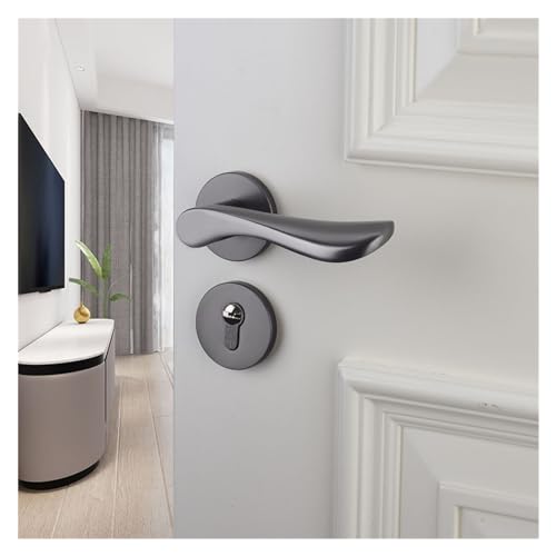 Cerradura de puerta gris para interiores de madera de hogar m 4
