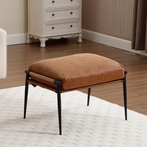 Ya-Home Mid-Century Ottoman, Soft PU Leather...
