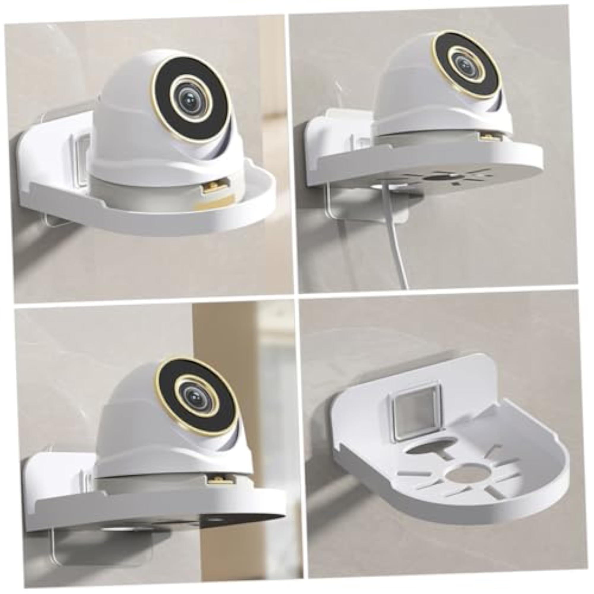 2pcs No-Drill Wall Mount Storage Rack for Security Cameras