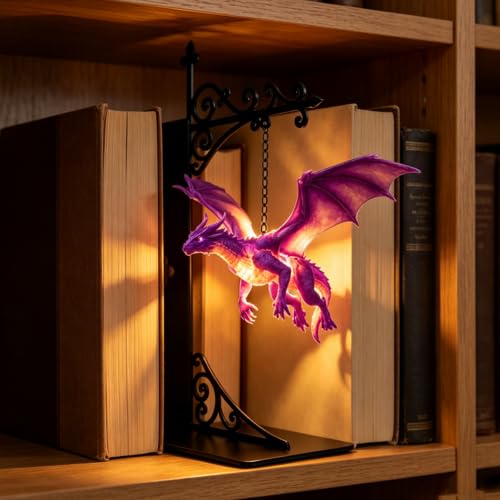 Magicals Floating Dragon Bookshelf Lamp, Dragon Bookshelf Light