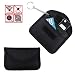 Produktbild ACBungji Faraday Bag Schutz Blocker Keyless Go Autoschlüssel Tasche NFC Schutzhülle Kreditkarte RFID Smartcard (8 * 12cm, Oxford-Tuch Horizontal Schwarz) 2 Stücke
