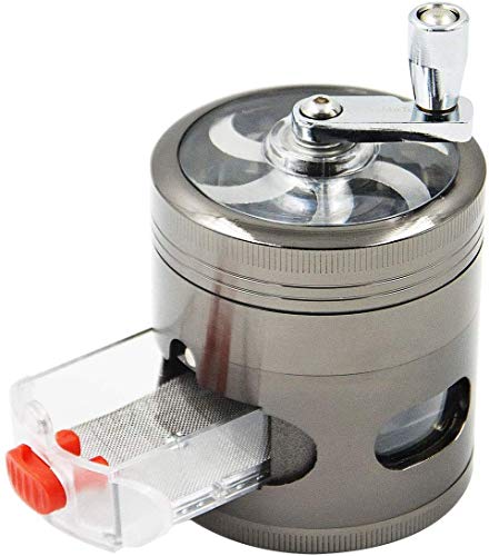 CigaMaTe Grinder 4 pièces Moulin à herbes Moulin à épices avec broyeur en acier inoxydable incassable Moulin à herbes Moulin à épices Moulin à herbes Moulin de cuisine Transparent Cover