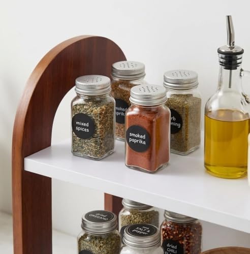Image of FireBees 2 Tier Kitchen Counter Organizer, Wooden Kitchen Organizer Rack for Spices & Storage, Kitchen Shelf Organiser Stand, Masala Organizer Rack, Aesthetic Kitchen Organizer Items 33 x 16 x 25 cm