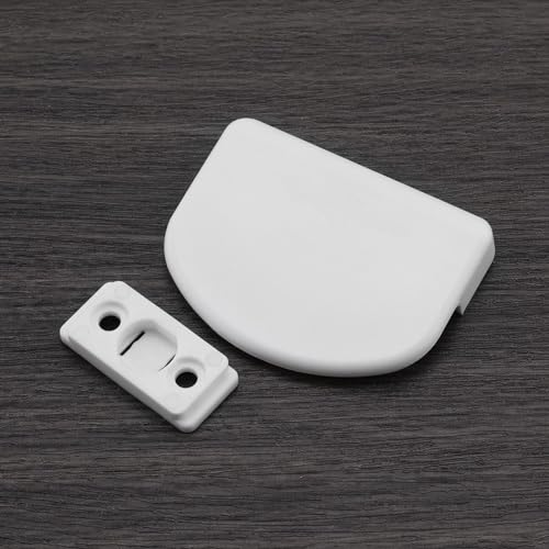 EMSea 2 Sets Balkontürgriff Terrassentür Ziehgriff Fensterziehgriff Set Kompatibel mit Schüco 298973 Ziehgriff Muschel 60mmx47mm Weiß