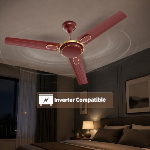 Image of Intex Aero Fighter Pro 1200MM Ceiling Fan | 380 RPM High Speed | 215 m /min Air Delivery | 14 Pole Motor | Double Ball Bearing | Inverter Compatible | Low Noise | Energy Efficient | Rich Brown