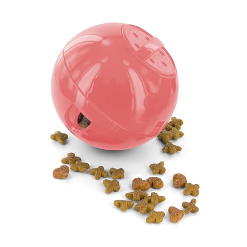 PetSafe SlimCat Futterball, Snackball für Katzen, Für eine spielerische Gewichtskontrolle, 150ml Trockenfutter, Pink