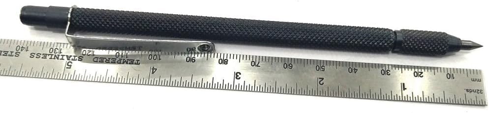 Image of Carbide Pen Point Tipped Scribing Pen Tool Scriber Craft Tool-Knurled Body