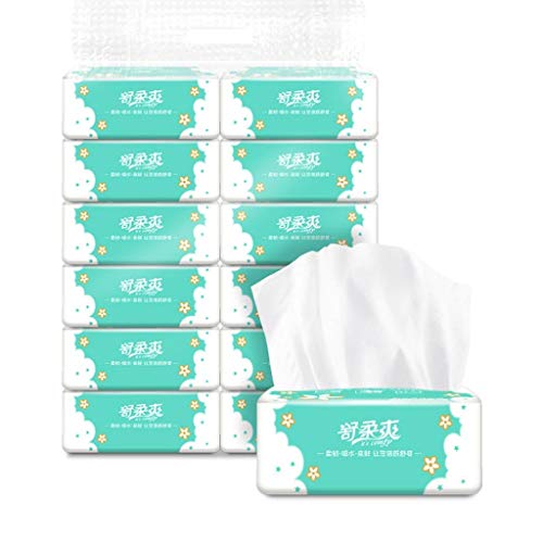 Rusilay 12 Packs Tissue Paper Gentle Skin-Friendly Pumping Paper,Home Paper Napkin,Tissue Paper