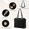 RAINSMORE Handtasche Damen Groß Shopper Tasche Damen Wasserdichte Laptoptasche 14 Zoll PU Leder Tote Bag mit Reißverschluss Innentasche Arbeitstasche Schultertaschen Henkeltasche #4