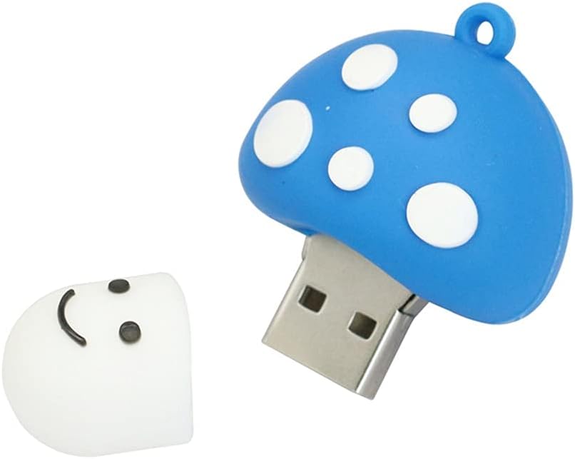128GB Mushroom Shape USB Flash Drive USB Drive USB Stick USB Flash Disk USB Disk Thumb Drive Pen Drive U Disk PenDrive Memory Stick External Storage Flash Memory USB Storage USB 2.0 Stick (Dark Blue)
