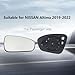 Passenger Side Mirror Replacement Glass for Nissan Altima 2019-2022,Automotive Exterior Heated Right Side View Mirror Glass for 2019 2020 2021 2022 Nissan Altima