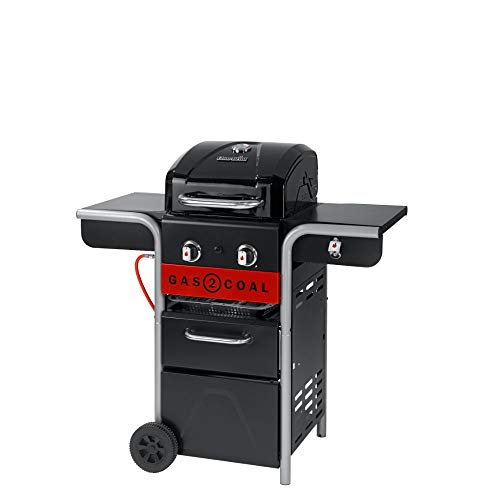 Char-Broil Gas2Coal 210 Hybrid Grill - 2 - branders gas en kolengrill, zwart - Afbeelding 4