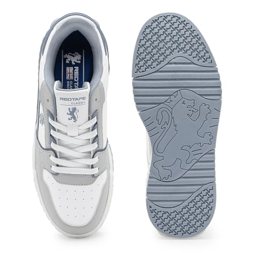 Image of Red Tape Casual Sneaker Shoes for Men | Soft Cushioned Insole, Slip-Resistance, Dynamic Feet Support, Arch Support & Shock Absorption Blue /Grey