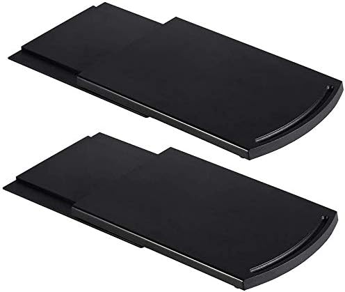 AKAZA 2 PCS Coffee Maker Trays, Kitchen Caddy Sliding Coffee Tray Mat, 12'' Under Cabinet Appliance Coffee Maker Toaster Countertop Storage Moving Slider with Smooth Rolling Wheels