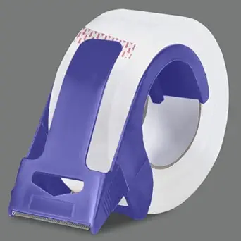 Heavy Duty Packing Tape with refillable Dispenser, Noiseless Packaging Tape 2.4 mil, 1.88" x 110 yd, Packing Tape Refills for Packing, Strong Seal on All Box Types for Moving, Office, & Storage (1)