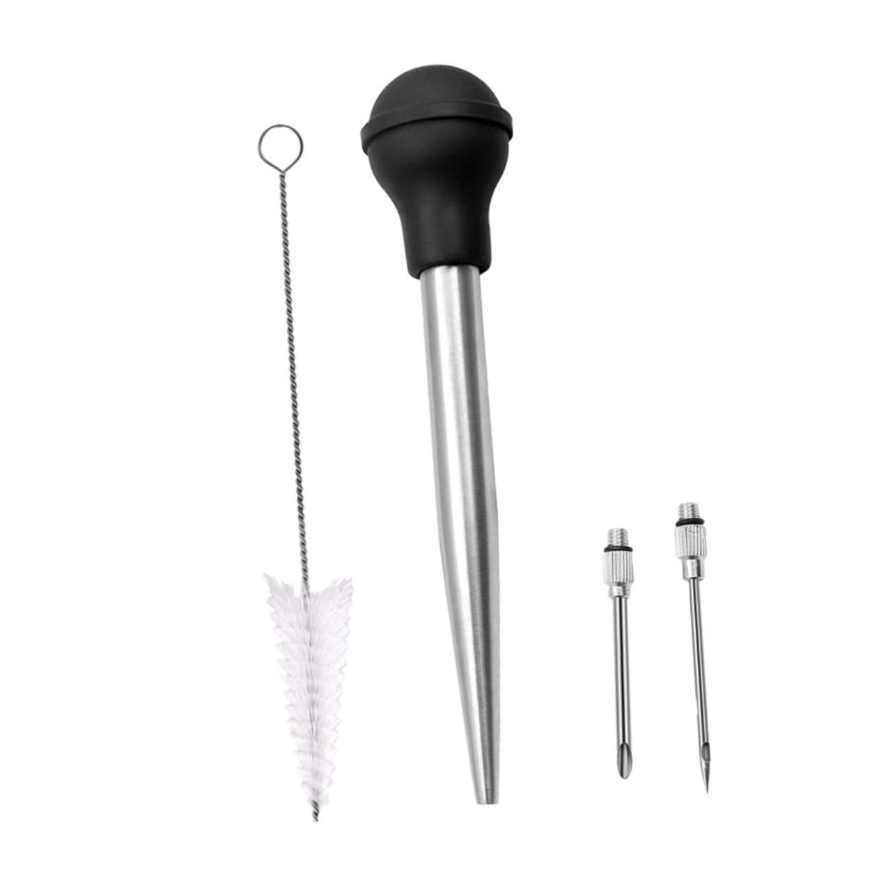 OKUMEYR 4pcs Turkey Grill Sauce Injector Barbecue Turkey Injector Silicone Sauce for Meat Tenderizer Dishwasher Safe