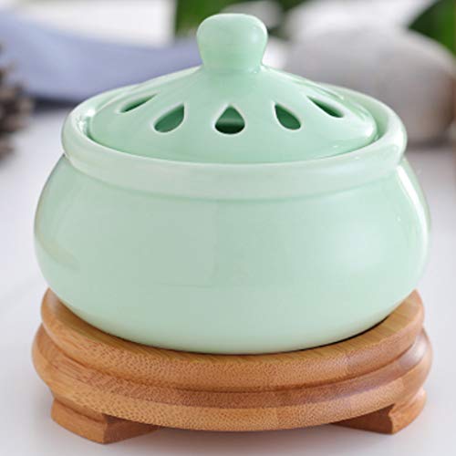 Preisvergleich Produktbild QQAA Aroma DiffuserGeeignet FüR Wohnzimmer / Schlafzimmer / Bad, Keramik Elektronische Weihrauch Brenner, Mit Deckel, Einfachen Stil, Mehrere Stile