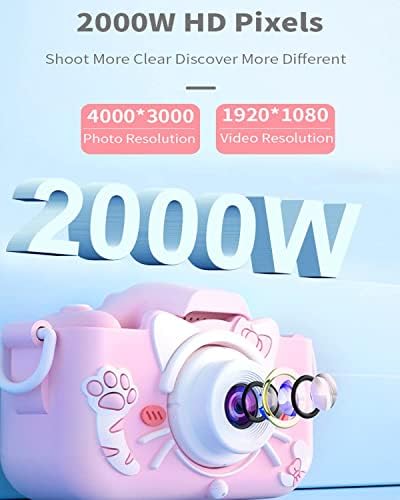 Kids Camera Toys for 3-12 Year Old Boys/Girls, 20.0MP Kids Digital Dual Cameras for Toddler with Video, Christmas Birthday Gifts for Kids, Upgrade 1080P HD Selfie Camera for Kids, 32GB SD Card 2 41VOpyCbBcL. AC