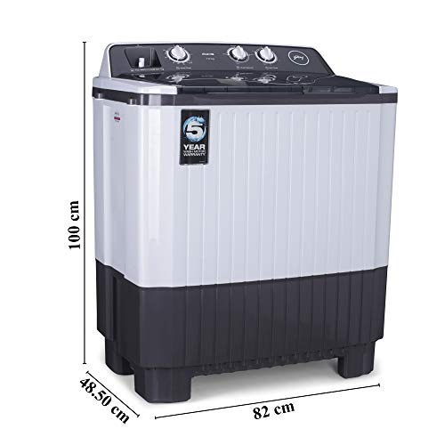 Image of Godrej 7 Kg Semi-Automatic Top Loading Washing Machine (WSAXIS 70 5.0 SN2 T GR, Grey)