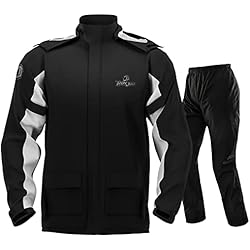 Filtro De Agua Reciclado IRON JIA'S Traje de lluvia impermeable para hombre, Chaqueta impermeable para hombre, hecha de GRS reciclado, ligero, a prueba de viento, impermeable y permeable a la humedad, Motocicleta,Pesca