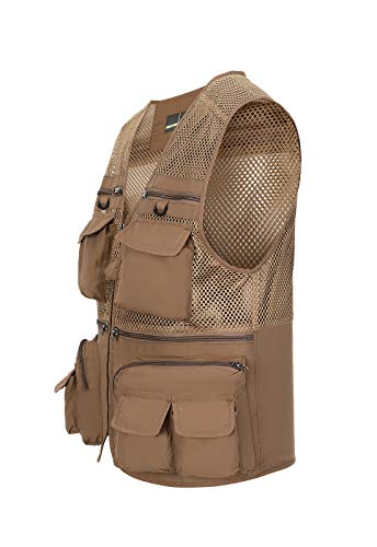 Image of Hbufnha Outdoor Fishing Hunting Vest Multi Pockets Work Cargo Jacket