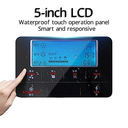 DFYOZX Kommerzielle Softeismaschine - mit Touch-Display, 14-16 l/h (5-8 Stück/Zeit), Reinigungsfunktion, weiche Harte Einstellung, Mangelalarm, – Bild 5