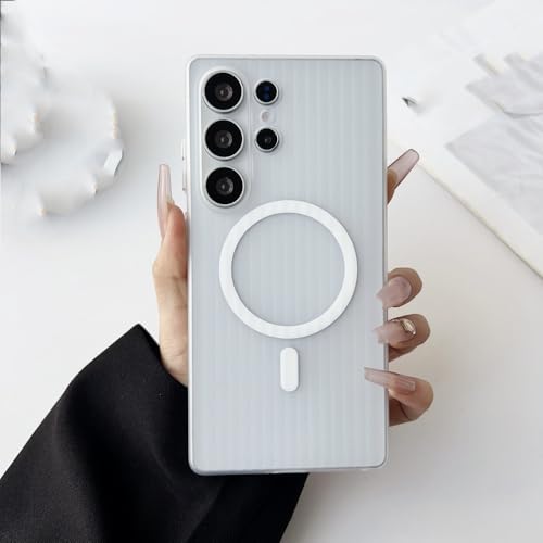 Coque Samsung S25 S24 S23 Ultra antichoc magnétique et sans fil mate blanche