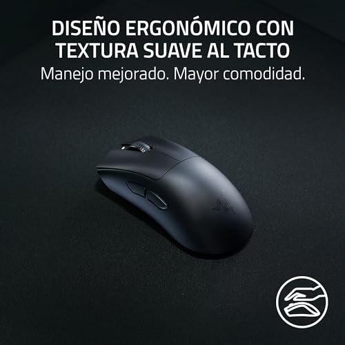 Miniatura 3 de Razer DeathAdder V3 HyperSpeed - Ratón ergonómico e-Sports inalámbrico Ultraligero para Juegos con 26K dpi (55g, Revestimiento Suave al Tacto, 100h de duración de la Pila, HyperSpeed 8K Hz) Negro