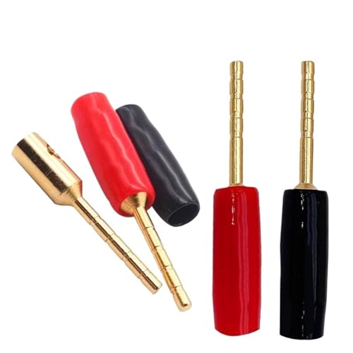 Image of 20PCS 2mm Gold Plated Small Banana Plug Pin Screw Type Cable Connector Copper Straight Male Connector Speaker