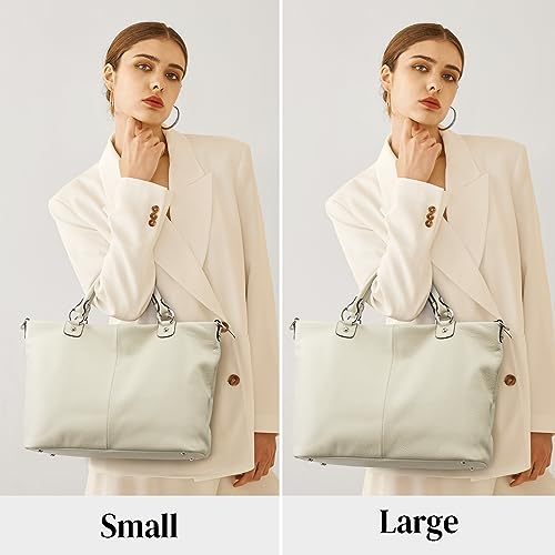 Image of Kattee Women's Soft Genuine Leather Tote Bag, Top Satchel Purses and Handbags