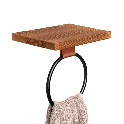 Bathroom Rustic Towel Ring, Wall Mounted Farmhouse Hand Towel Holder, Bathroom Storage Hoop Display Shelf Vintage Home Décor #TOP24