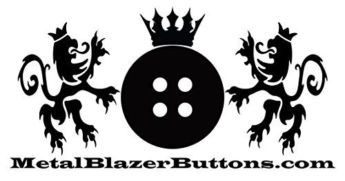 Premium POLISHED SILVER Finished METAL ~GOLF KING'S CREST~ METAL BLAZER BUTTON SET ~ 11-Piece Single Breasted Buttons For A Sport Coat, Jacket & Uniforms ~ METALBLAZERBUTTONS.COM