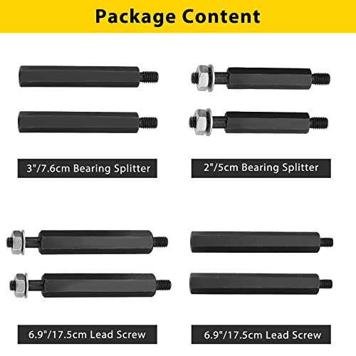 Acymner Bearing Separator Puller Set | 14Pcs Heavy Duty 5-Ton Capacity Bearing Puller Set, Wheel Hub Axle Puller Set, 2" And 3" Bearings Splitters Puller Kit #TOP2
