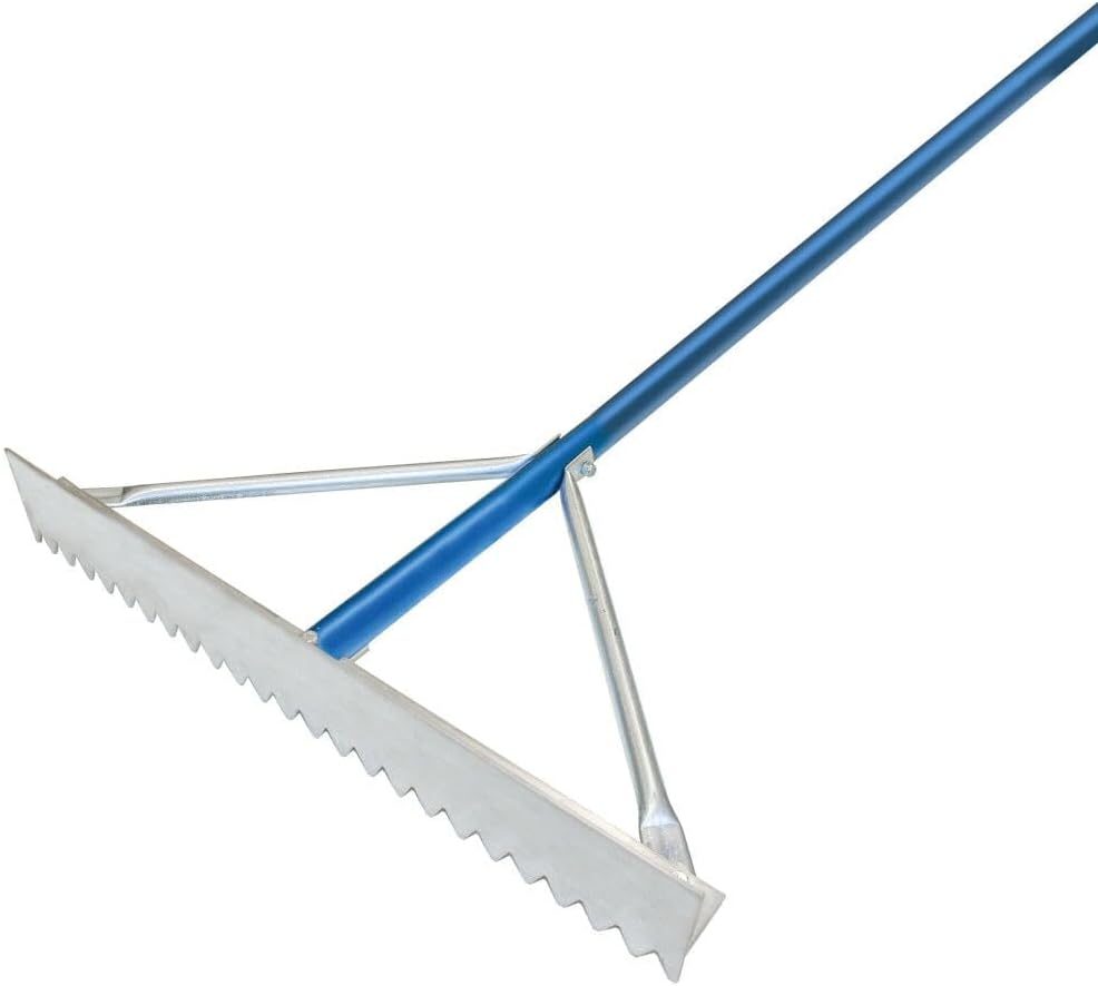 Kraft Tool Asphalt Rake, Magnesium, 37 Tines, 7 ft., Multicolor, One Size (GG626)