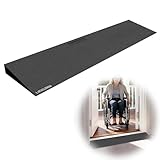LIEKUMM Rampa de Goma,90x14x4cm,Rampa de Umbral de Puerta, 650kg, Rampa para Silla de Ruedas Antideslizante,Rampa de bordillo para Entrada,baño,Puerta,supermercado,Garaje