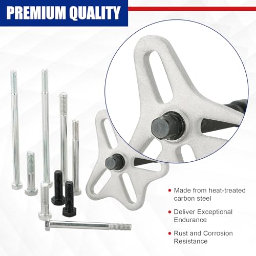 image for NYXOVA 46pcs Harmonic Balancer Puller Set, Steering Wheel Flywheel Cra