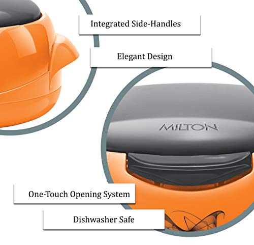 Image of Milton Microwow One Touch Insulated Inner Steel Casserole Jr Set of 3, Orange