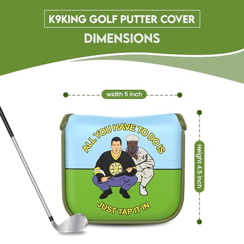 Golf Putter Cover, Protective Golf Club Covers and Mallet Putter Headcover for Odyssey, Magnetic Closure Golf Blade Putter Cover (Tap Tap TapaRoo Putt Cover) - Thumbnail 6